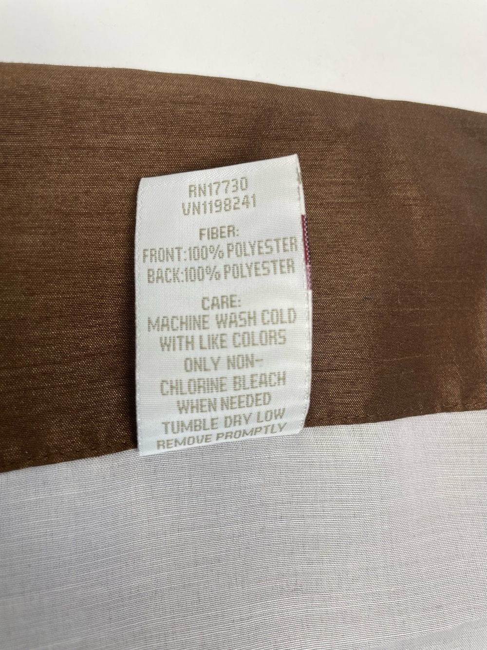 Polyester Brown Curtain Set - Picture 2 of 3